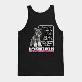 HapMother'S Day To The Best Miniature Schnauzer Mom Tank Top